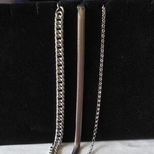 Men's Stainless Steel Chain Bracelet Set